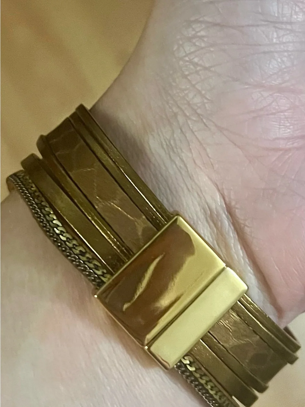 BEST BOHO BRACELET - Gold-Tone  Brown Faux Leather Multi Strand Wrap Bracelet